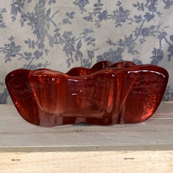 Mikasa Petite Christmas Red Tree 5" Votive - Picture 4 of 9